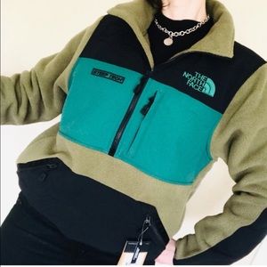 The North Face Steep Tech 1/2  half zip fleece black jacket